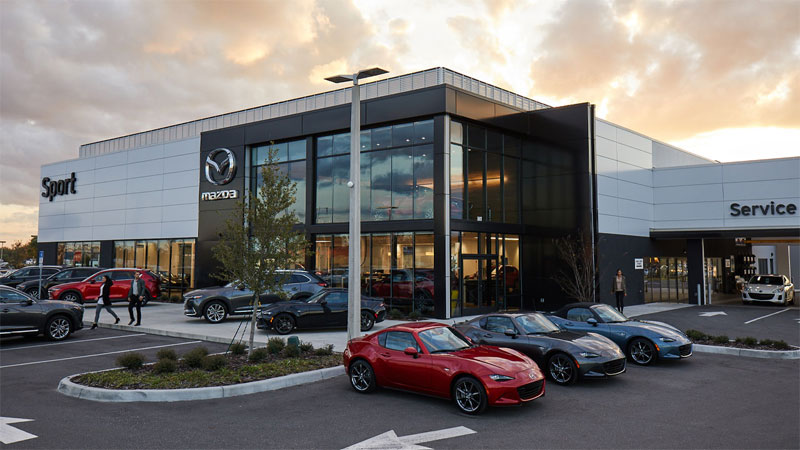 Sport Mazda South storefront in Orlando, Florida